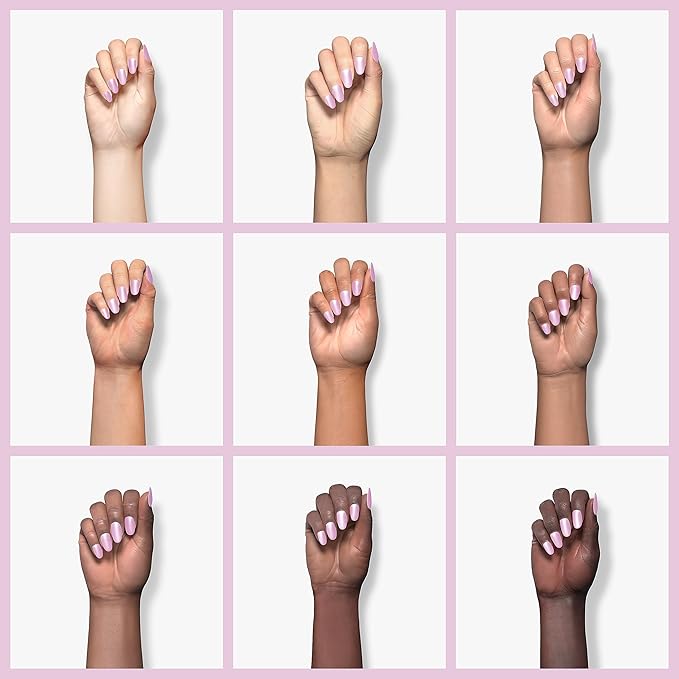 Beetles Baby Pink Gel Polish - 15ml Shimmer Nail Polish Pearl Gel Polish Blue Glitter Nail Gel Soak Off Uv LED Nail Lamp Nail Art Manicure Salon DIY Home