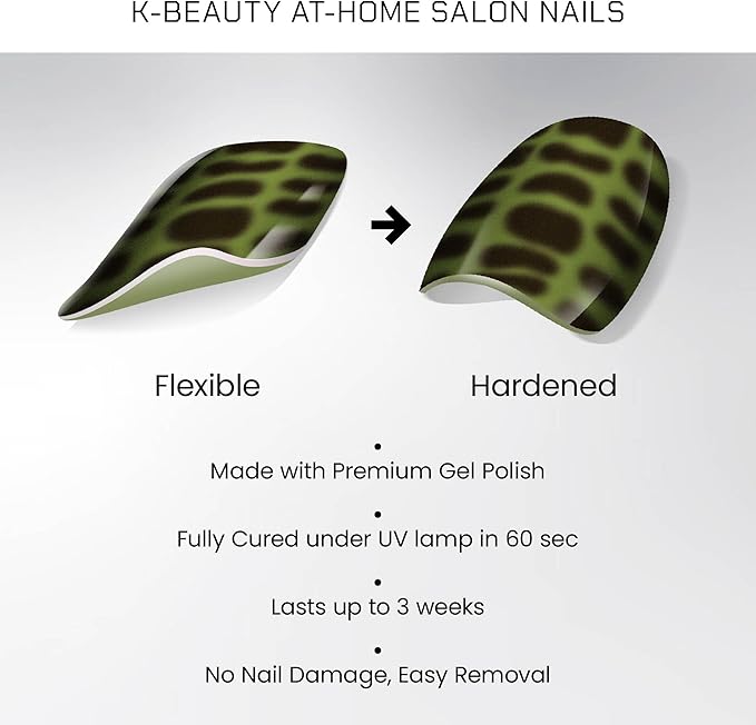 Semi Cured Gel Nail Strips - Minimalist Ombre Nail Polish Wraps, Works with Any UV Lamp - Long Lasting Easy Salon Manicure - 24pcs with 2 Prep Pads, Nail File & Cuticle Stick (Chocolate Bar)
