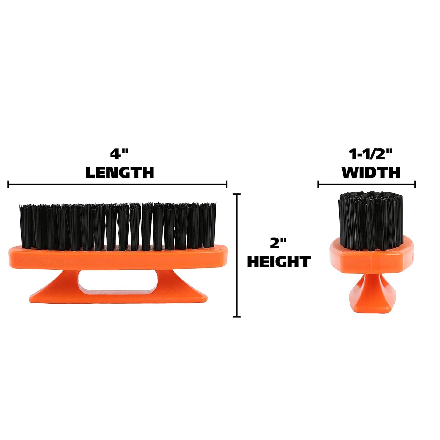GreatNeck 19025 Nail Brush, 6 Pack Nail and Hand Scrub Brush Set, Stiff Bristles, Comfortable Scrubber Grip, Salon or Construction Quality, Gift For DIYer or Nail Techs