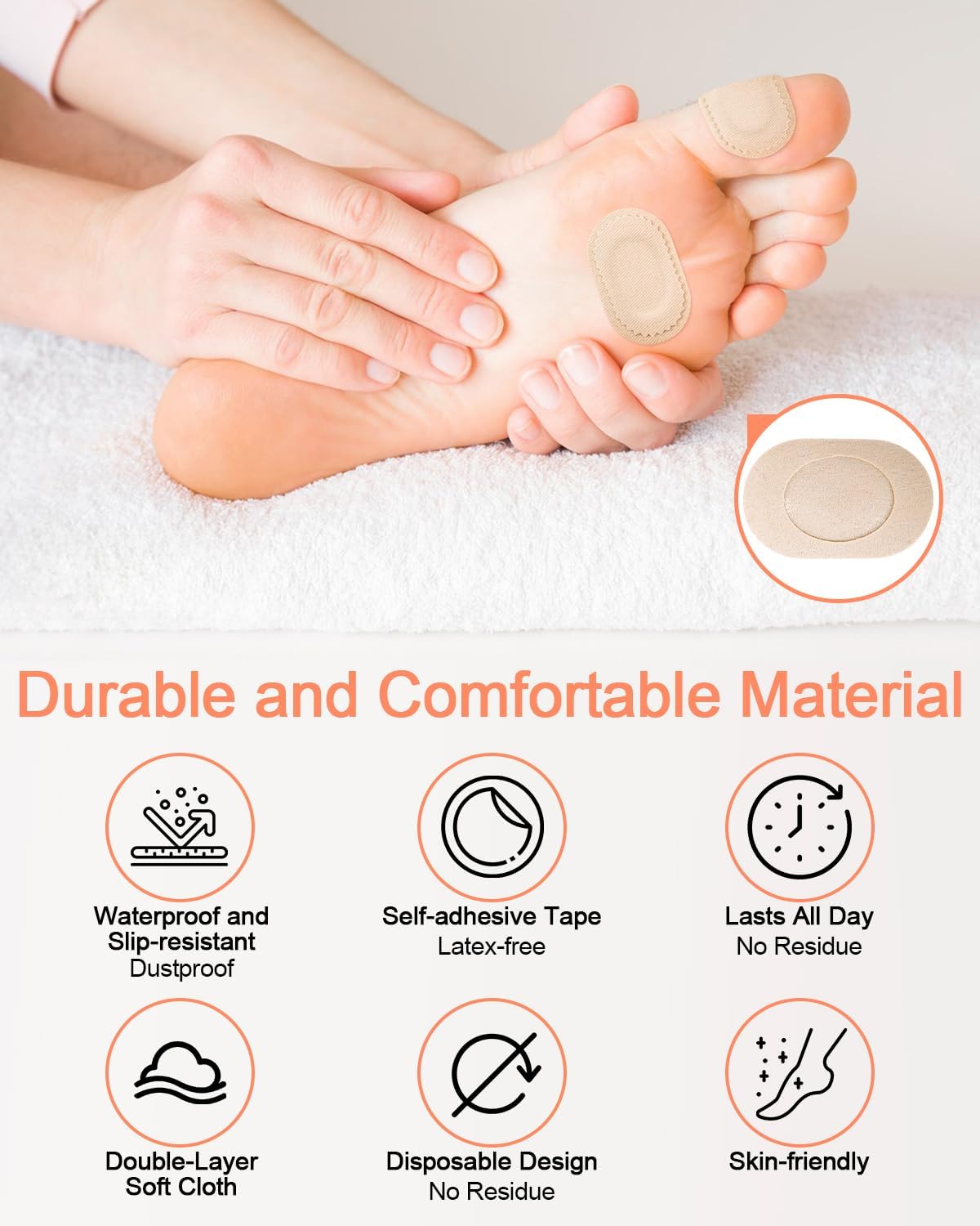 36Pcs Bunion Pain Relief Pads to Wear with Shoes, Bunion Corrector Cushions for Women Men Big Pinky Toe Protector, Moleskin for Feet, Water-Resistant, Self-Adhesive (Multi-Size)