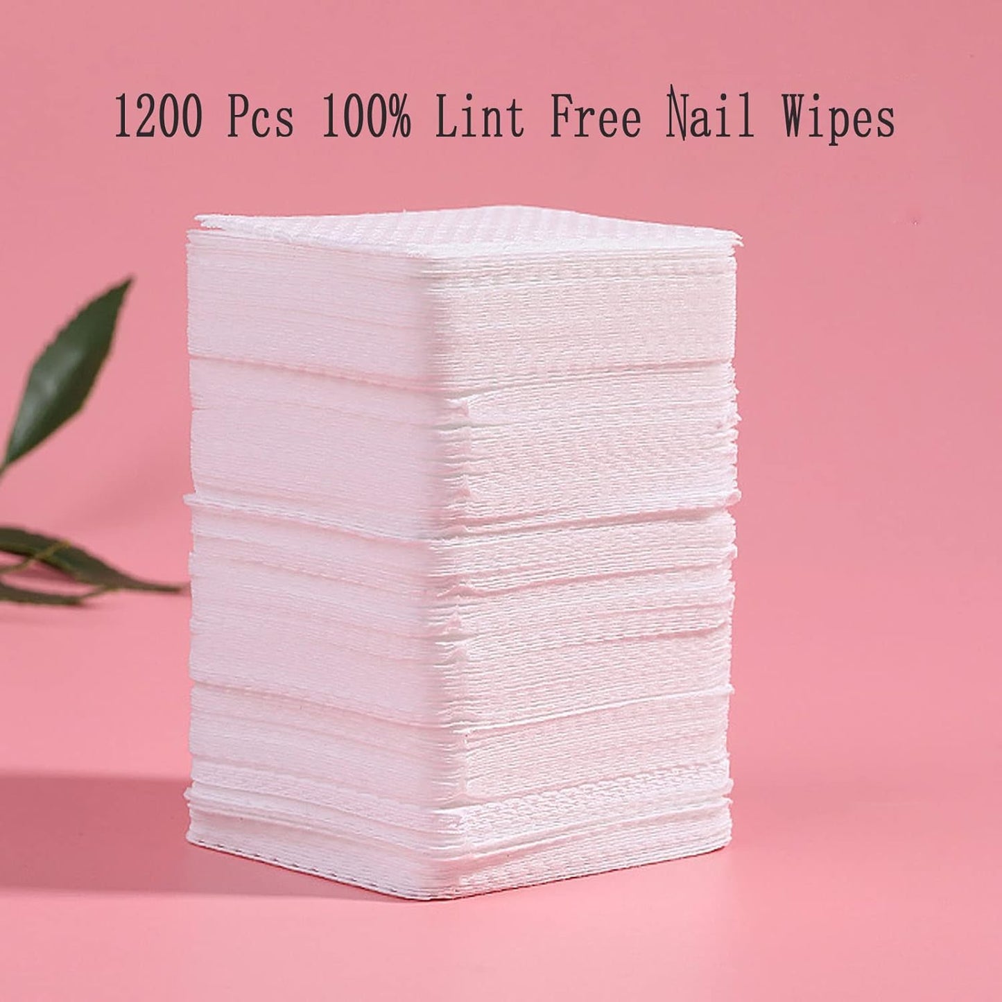 Absorbable Soft Gel Nail Polish Remover Cotton Pads - 1200 Pcs Lint-Free Non-Woven Fabric Wipes for Nails & Lash Extension Glue Cleaning