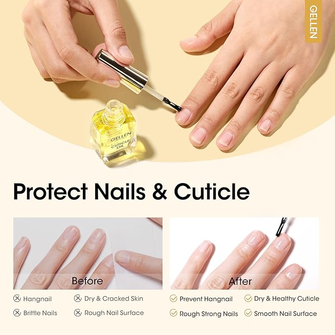 Gellen Nail Dehydrator, Primer, and Cuticle Oil 18ML - Hema-Free Acid-Free Nail Prep Base Varnish Manicure Bonder Liquid for Gel Polish Acrylic Salon Essential Gift