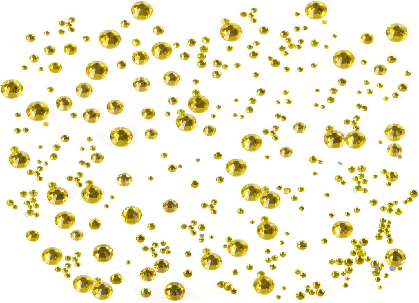 Bymitel 5000 Pieces 6 Mixed Sizes Glue Fix on Glass Rhinestones Round Crystal Gems Flatback for DIY Jewelry Making with one Picking Pen (6-Sizes 5000PCS, Citrine)