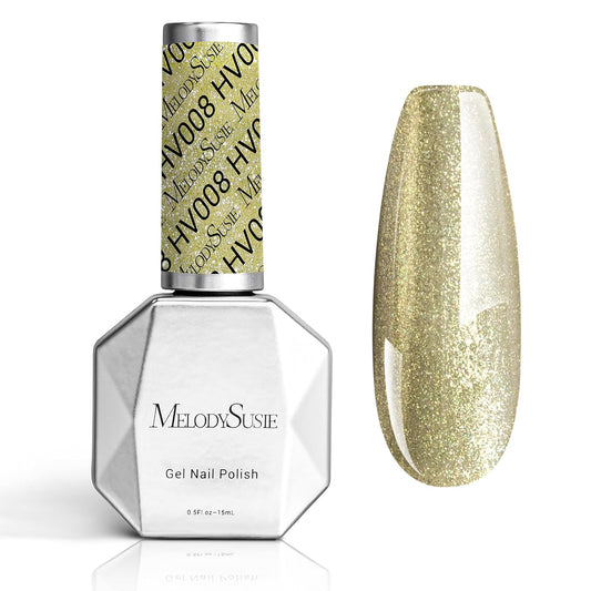 MelodySusie Green Glitter Gel Nail Polish,0.5 Fl Oz Soak Off UV LED Sparkle Lime Sherbet Glitter Gel Polish Gift for Women Nail Art Manicure Salon DIY Nail Design Decoration at Home-A1311