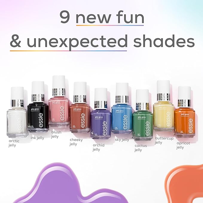 essie Nail Art Studio Jelly Gloss Polish, Vegan, Sheer Blue Nail Polish, Sky Jelly, 0.46 Fl Oz