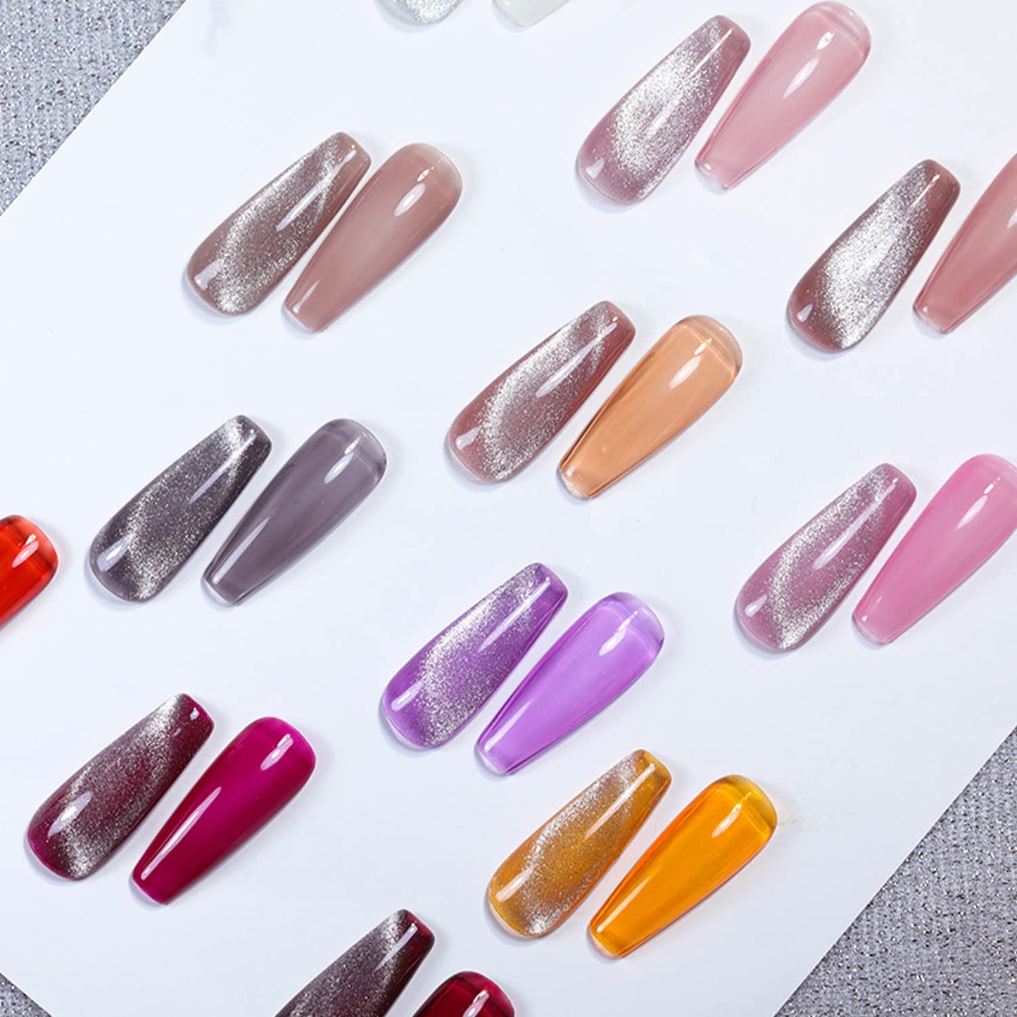 WOKOTO 8Pcs Cat Eye Nail Magnet Pens For Nails design tools Cat Eye Gel Nail Polish Magnet Sticks For Acrylic Nails Gradient Nail Art Magnets For Nail Art Cat Eye Magnet For Nails Nail Art Tools
