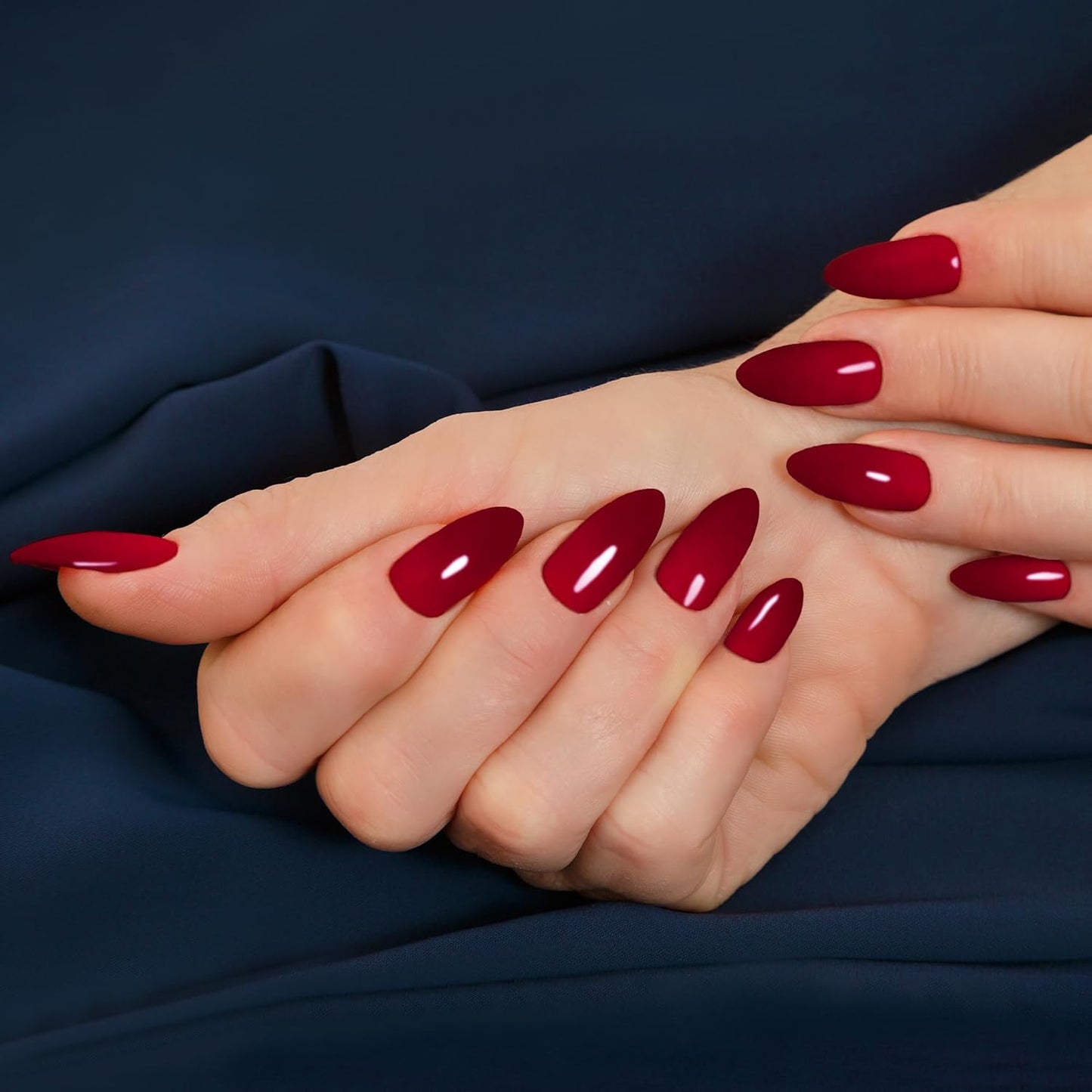 Semi Cured Gel Nail Strips-Everyday Fake Nails Short 36Pcs Nude Ombre Press on Nails,Low Maintenance Semi Cured Gel Stickers,Works with Any UV/LED Lamps(Redness)