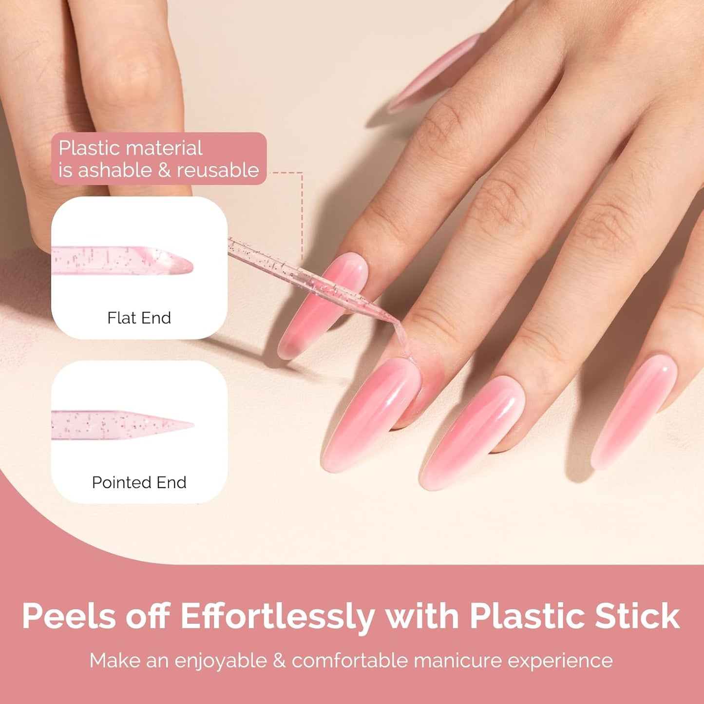 MelodySusie Liquid Latex for Nails, 15ml Peel off Fast Dry Cuticle Guard for Nail Polish with Plastic Nail Care Stick set, Skin Barrier Protector for Nail Art, Manicure Home DIY Salon, Gifts for Women