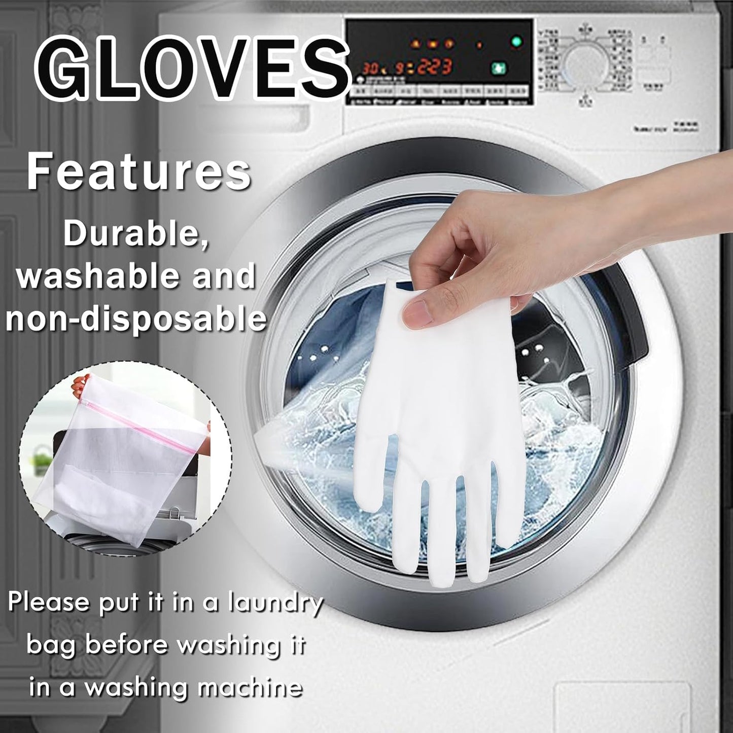 144 Pcs/72 Pairs Cotton Gloves, Cotton Bulk Pack Moisturizing Glove Large Size White Glove for Men Women Inspection Gloves for Dry Hand Art Handling Coin Jewelry