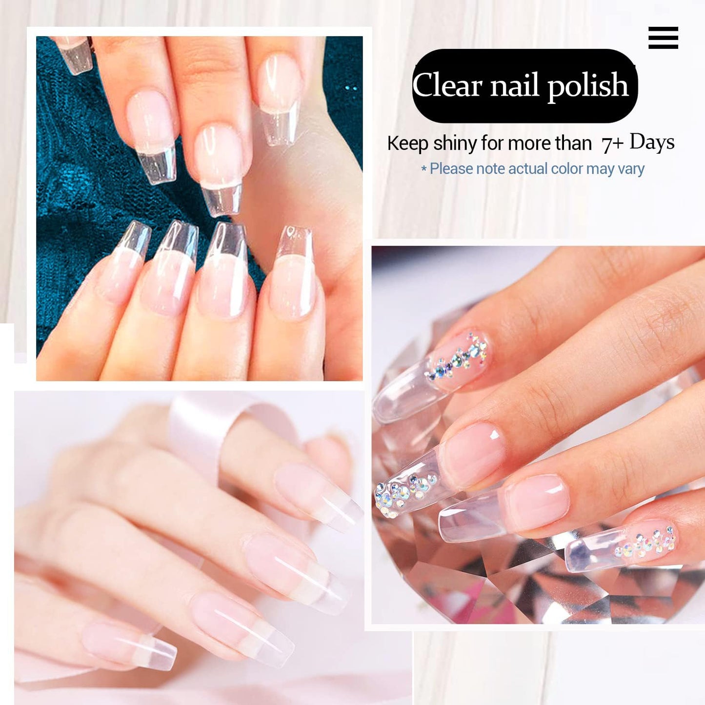 AZUREBEAUTY Natural Top Coat Nail Polish – Clear, Quick Dry, Long Lasting, Glossy Shine, Air Dry Formula, Smooth Finish, Nail Lacquer for Manicure & Nail Art, Salon-Quality