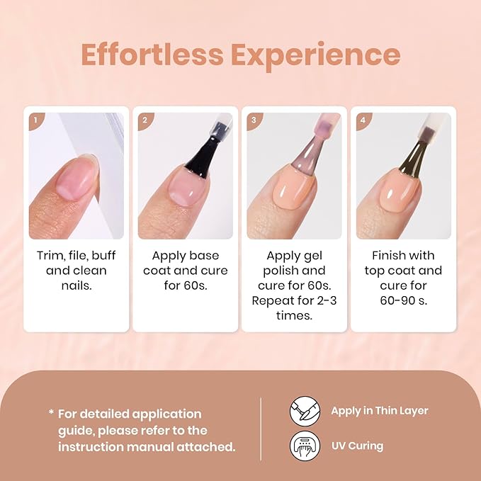 Beetles Nude Gel Nail Polish - 15ML Neutral Nude Pink Jelly Gel Polish Nail Concealer Sheer Translucence Effect Soak Off Uv LED Cashmere Nude French Nail Art Manicure Gift for Women