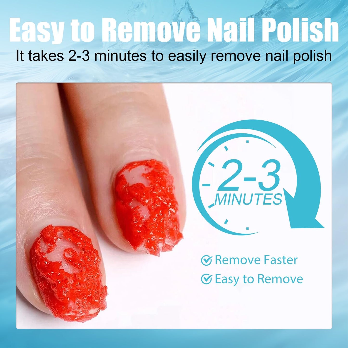 Quick Gel Nail Polish Remover, Easy Remove Gel Polish in 3 Minutes, No Need Soaking or Wrapping, Gel Remover for Nails, 15ml 2PCS