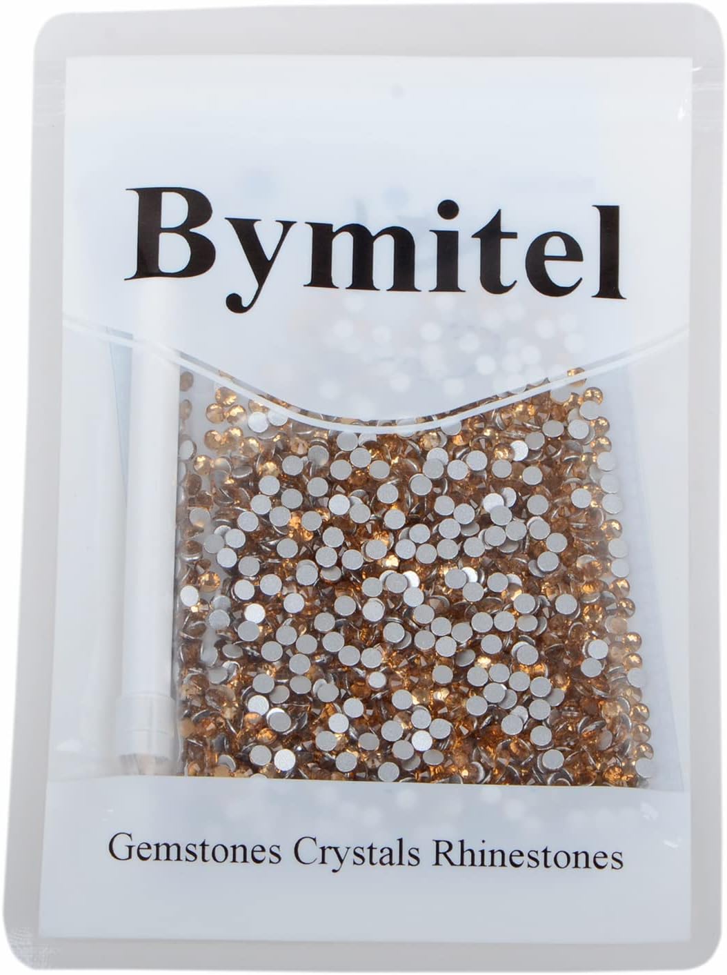 1440PCS Art Nail Rhinestones Non Hotfix Glue Fix Round Crystals Glass Flatback for DIY Jewelry Making with one Picking Pen (ss12 1440pcs, Lt. Topaz)