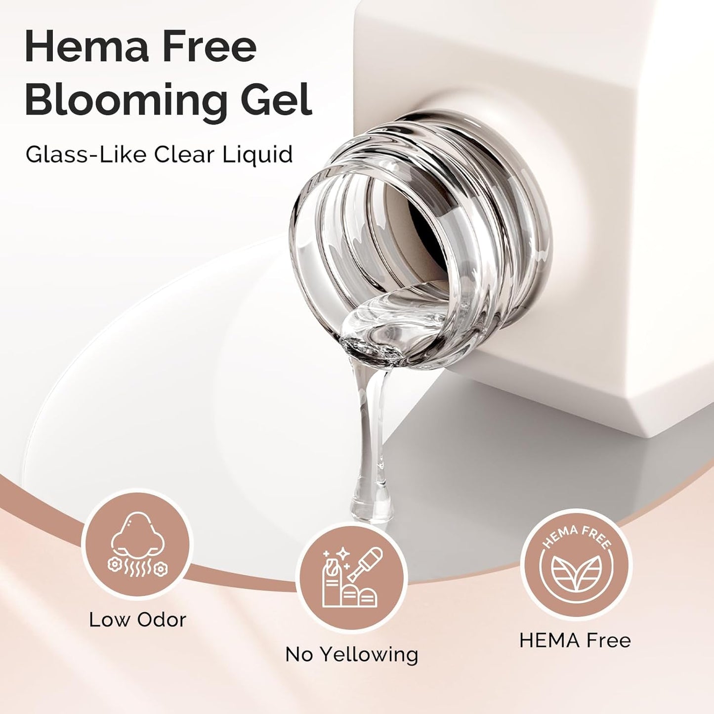 MelodySusie Hema Free Blooming Gel for Nail Design, Marble Watercolor UV Nail Polish, Spreading Effect Sheer Painting Nail Art Supplies, Nail Salon Manicure at Home for Women, 0.53 Fl Oz