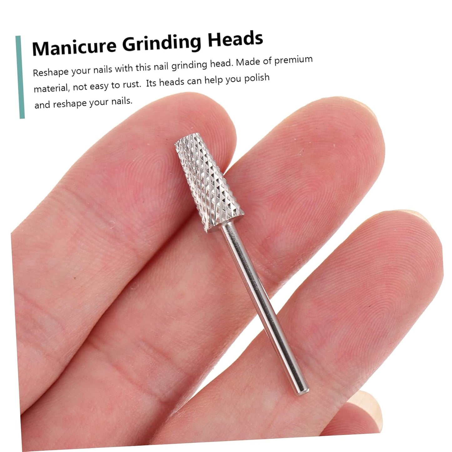 minkissy Tungsten Carbide Nail Polishing Grinding Head Manicure Accessory for Natural Artificial Nails for Gel Removal Safe and Replacement Tool