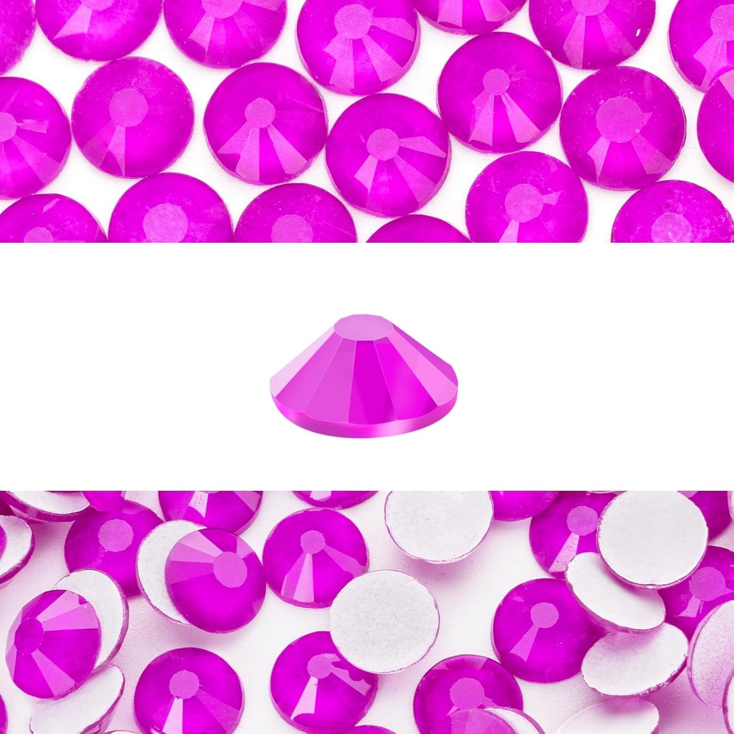 Novani 3000 Pieces Flatback Rhinestones Glass Round Gems Neon-Purple Crystals for Nail Art DIY Crafts Clothes Shoes,SS10,2.7-2.9mm