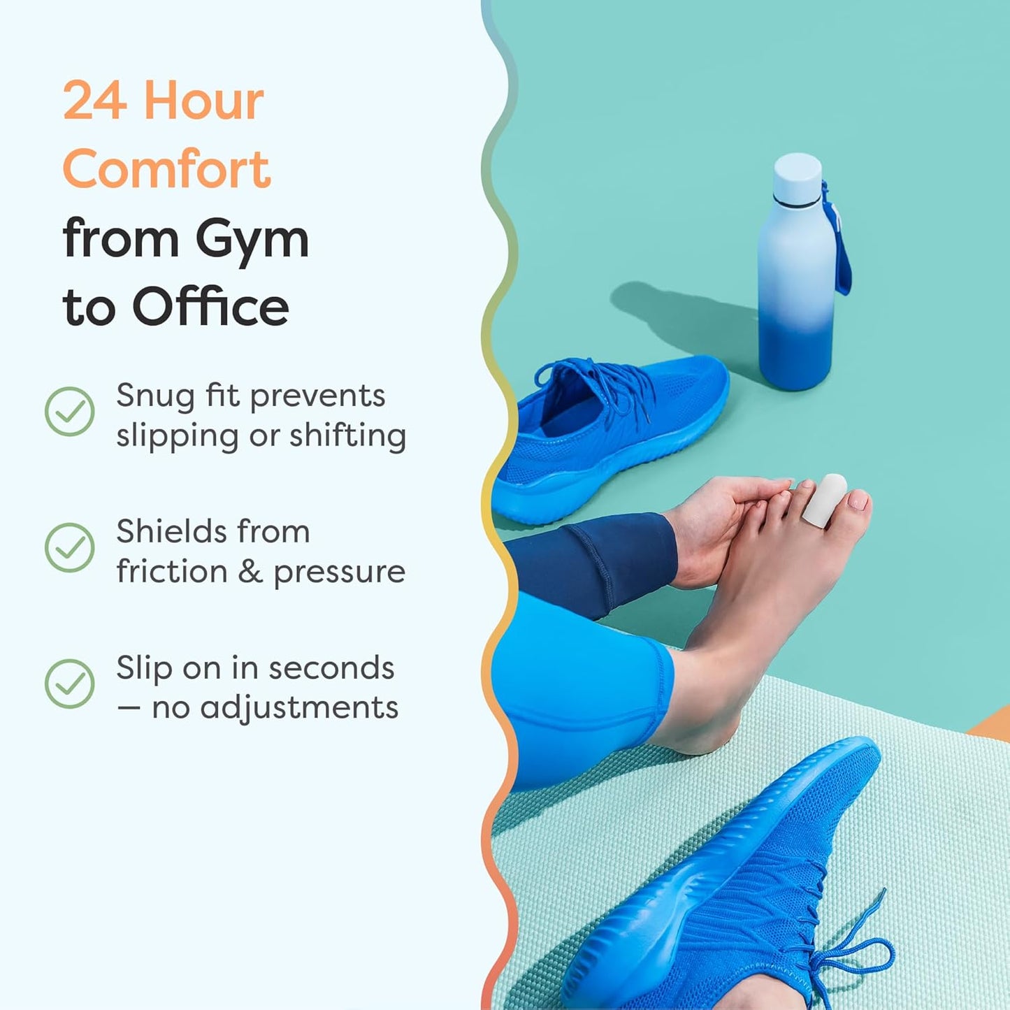 ZenToes 6 Pack Gel Toe Cap and Protector - Cushions and Protects to Provide Relief from Missing or Ingrown Toenails, Corns, Blisters, Hammer Toes (Small, White)