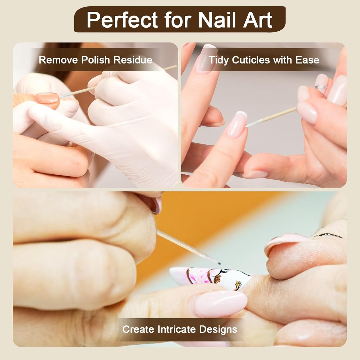 1000 Pcs Pointed Cotton Swabs for Nails, 4 Inch Microblading Cotton Swab for Makeup, Nail Polish Clean Up Tool, Lint Free Cotton Buds for Beauty, Precision Makeup and Craft Applicators (1000 pcs)