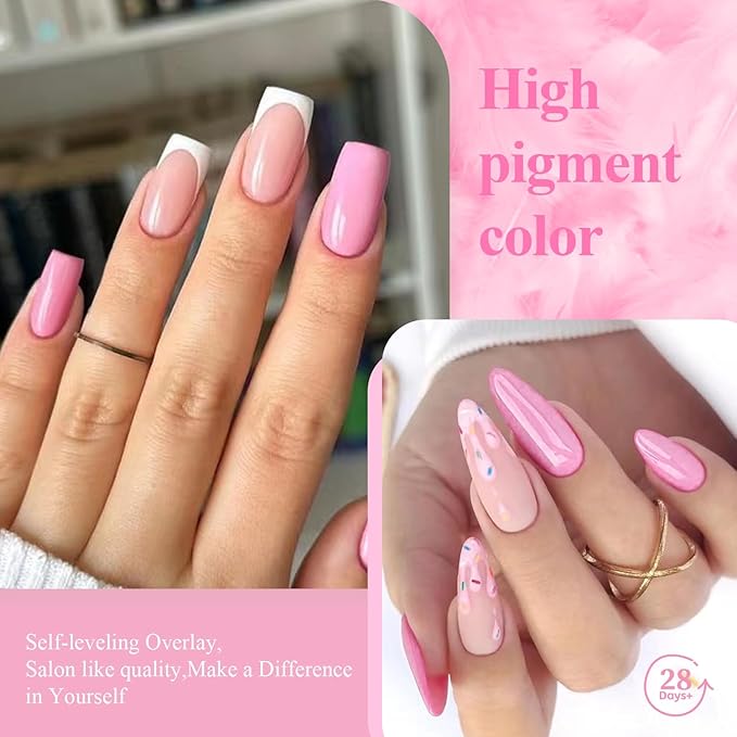 Light Baby Pink Gel Nail Polish Pastel Macaron Gel Polish Bright Spring Summer Colors Cotton Candy Gel Soak Off U V for French Nail Manicure Salon DIY Holiday Gifts 0.51 Fl Oz