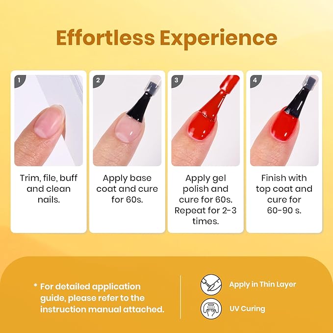 Beetles Yellow Gel Nail Polish Set – Lemon Whisper Fall Gel Polish Kit Mustard Gold Amber Butterscotch Pastel Yellow UV LED Soak Off Nail for Autumn Manicure