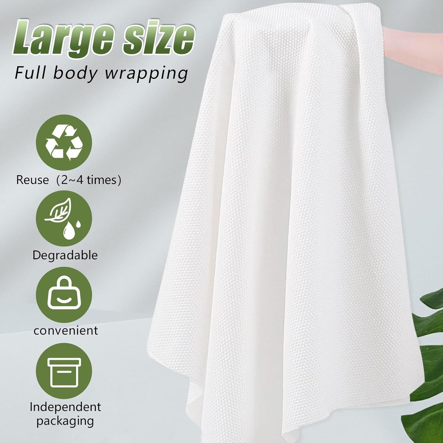 Disposable Bath Towels Durable Large Portable Thicken Camping Towels Quick Dry, Absorbent,Ultra Soft for Travel Hotel Swimming Gym Sauna Spa Pet Sports Hiking Beach Spa 55''X27.5''(10pack)