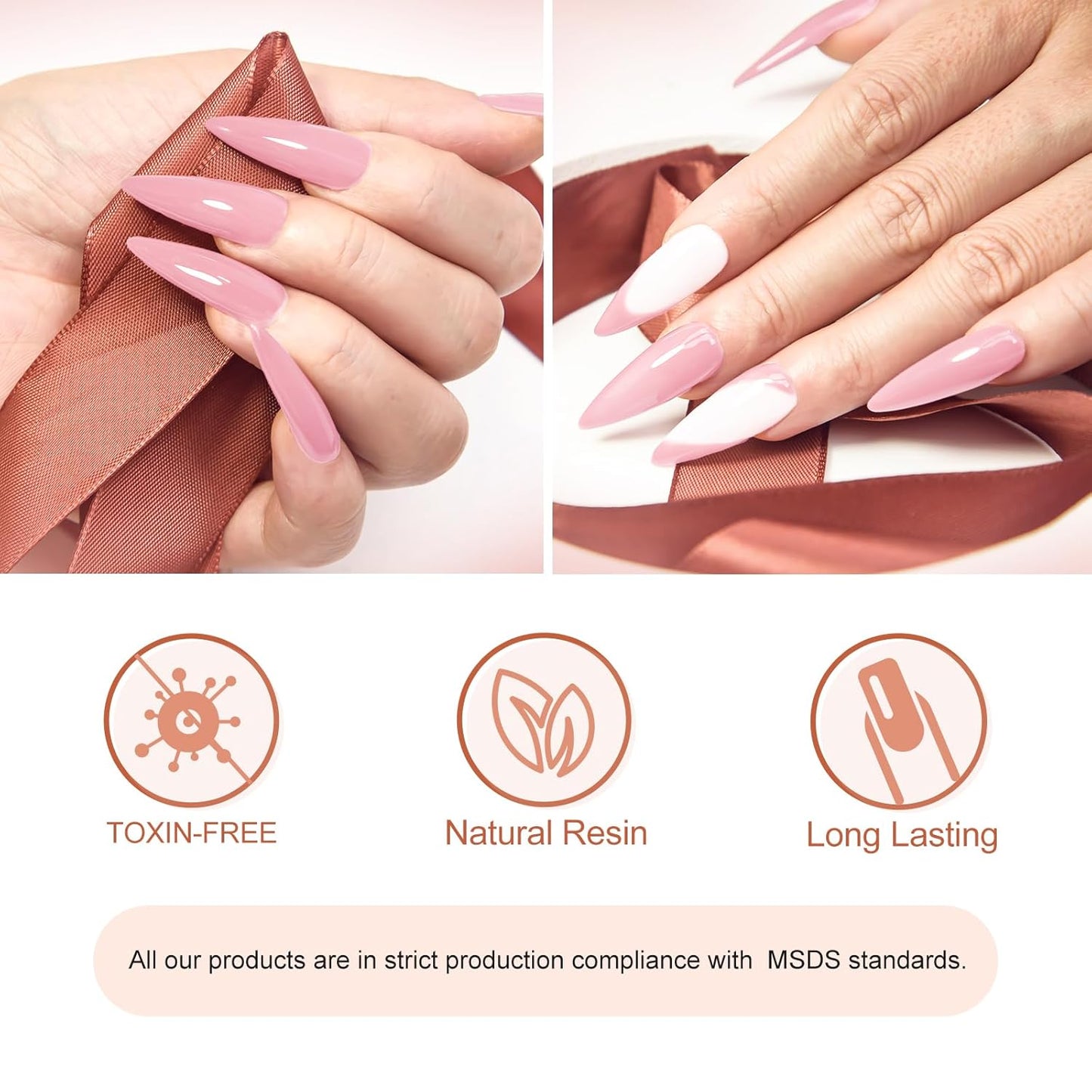 VENALISA Hard Gel for Nails, 50ml Jelly Pink Builder Nail Gel Extension Jelly Strengthener Polygel Nail Art Manicure