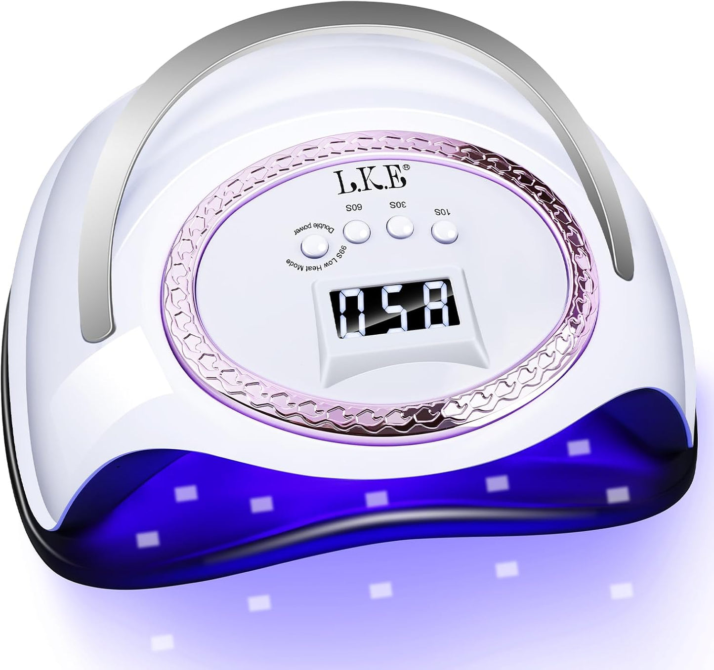 288W UV Nail Lamp, LKE UV Light for Gel Nails with 4Timers Professional UV Nail Light,LCD Display (Extra Medium)