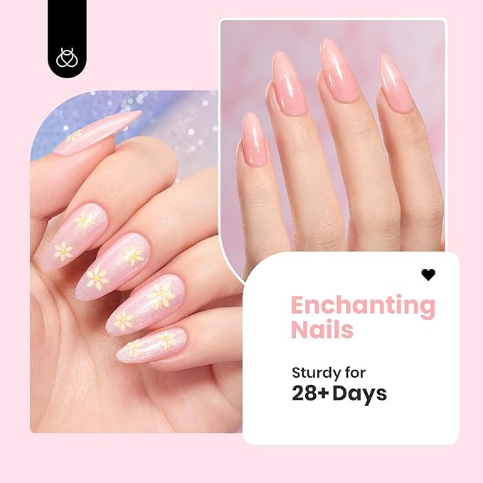 Beetles Base Color Gel Nail Polish Set – 6 Colors Nude Gel Polish, 5 in 1 Builder Rubber Base Coat, Self Leveling Soak Off U V LED Lamp Cure Strengthening for Natural Nails and French Manicure