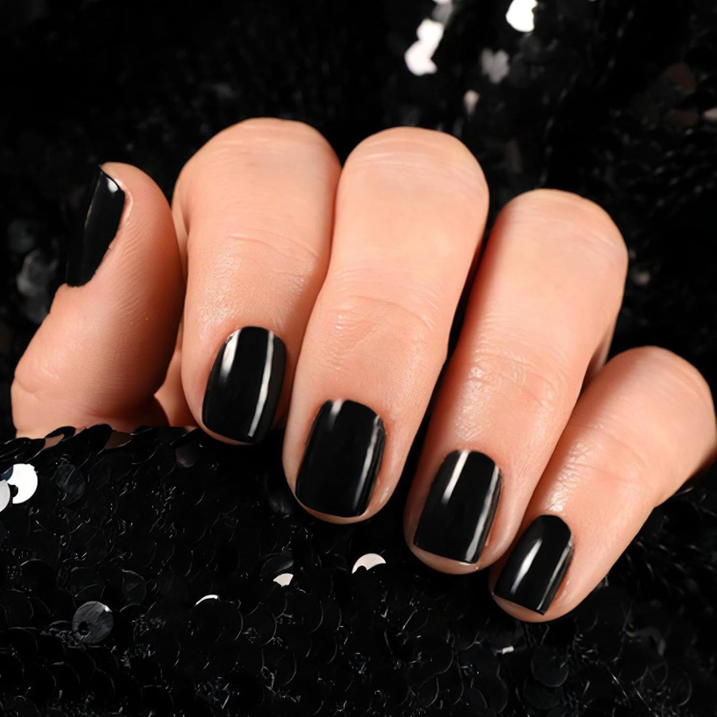 Major Dijit Quick Air Dry Nail Polish Black Regular Nail Polish Non UV Gel Hema 0.34 fl oz.