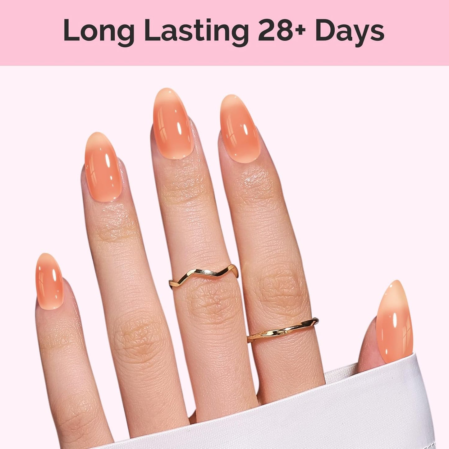 MelodySusie Jeweliver Nude Gel Nail Polish, 0.5Fl.oz Milky Nude Orange Gel Nail Polish Soak Off UV LED Light Cure Gift for Women Manicure Nail Art DIY at Home JM27