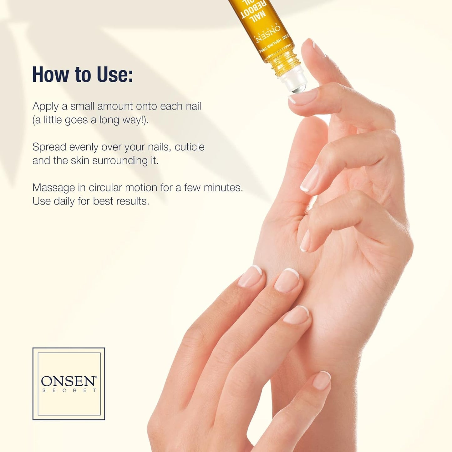 Onsen Secret Nail Care Kit - Includes Cuticle Oil 10ml, Japanese Nail Buffer and Shine Kit - Spa-Quality Manicure - Organic Ingredients - Long-Lasting Shine - Easy & Safe - 1pk