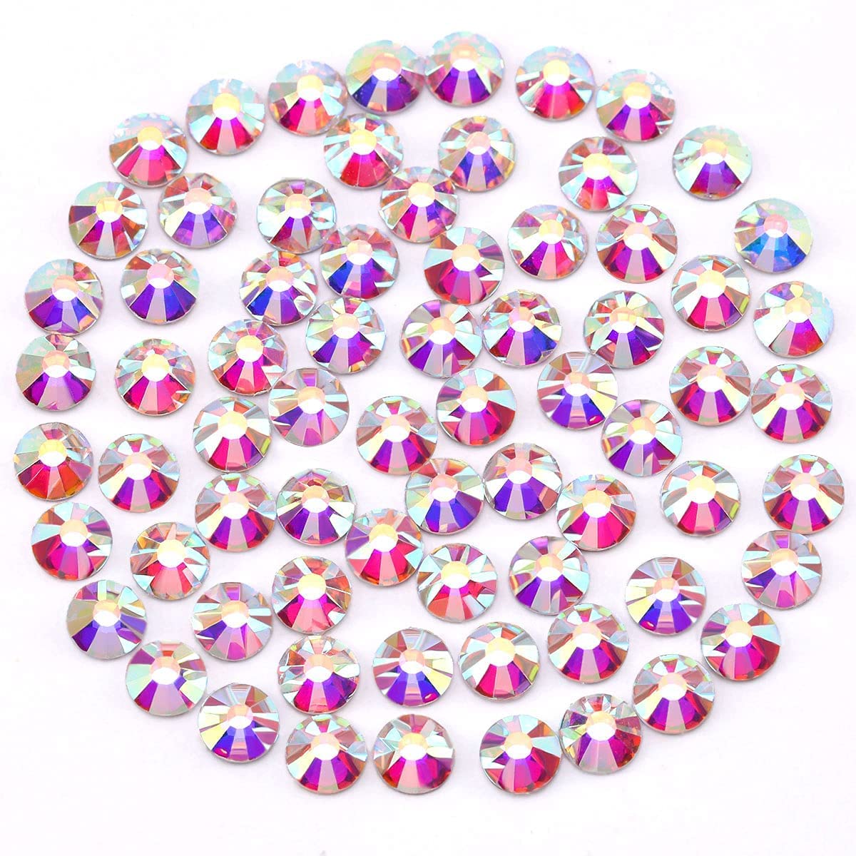 5760 Pieces Flatback Rhinestones for Nails 1.2MM Nail Rhinestones Gems Jewels Diamond Glass Mini AB Crystal Gemstones Bling Stones for Crafts Makeup Face Eyes