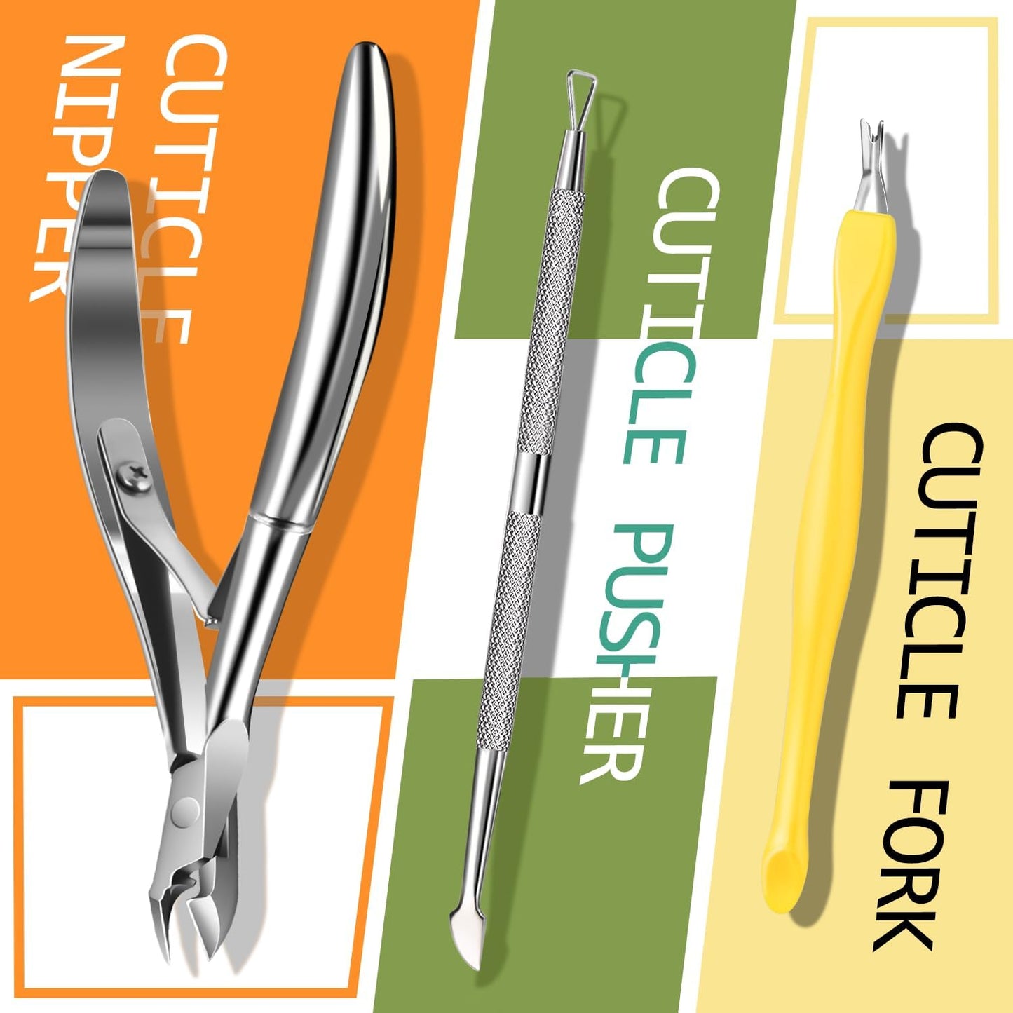 TsMADDTs Manicure Kit for Women with Nail Files, Buffer Blocks, Polishing Buffers, Cuticle Nipper, Pusher and Cuticle Oil