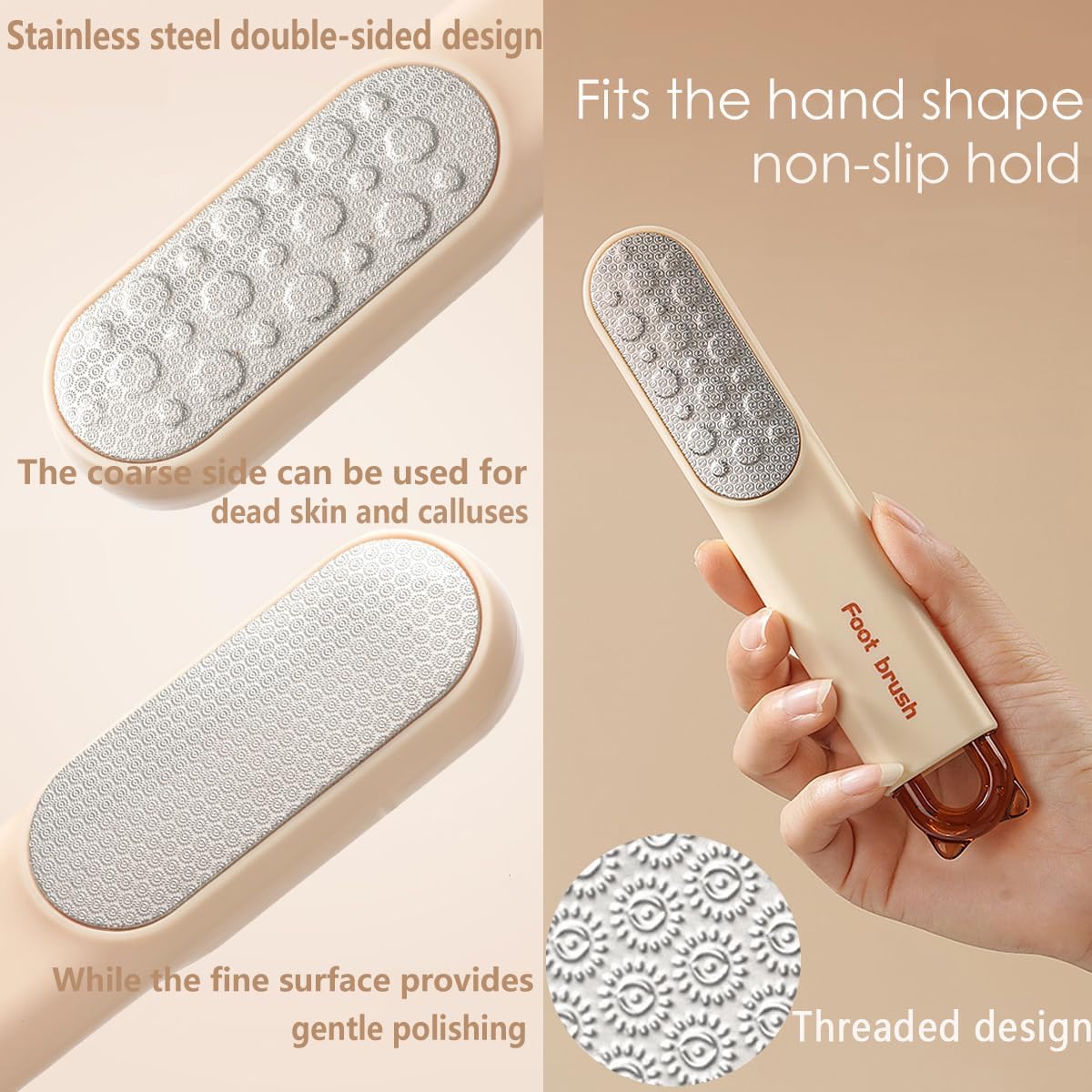 Dual-Sided Foot File-Dead Skin and Callus Shaver with 20 Blades-Stainless Steel Foot Remover for Removing Calluses, Aged Keratin, Hard Dead Skin, and Toe Gap Cleaning-Heel Scraper Pedicure Tool Kit