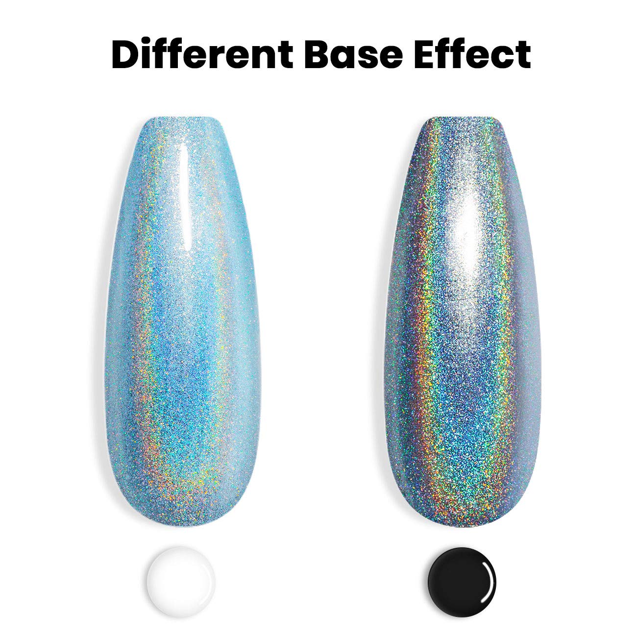 RARJSM Holographic Nail Polish Blue Glitter Gel Nail Polish Curing Required with Unicorn Glossy Effect for Salon and Home DIY Nail Art Design RAR78