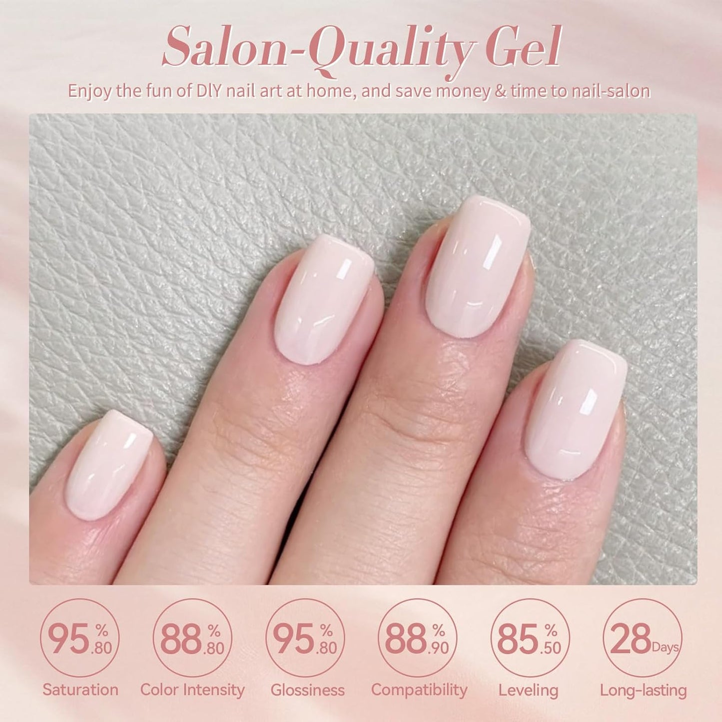 BORN PRETTY Pink Nude Gel Nail Polish 6 Colors Soak Off Nail Art Design Salon Home Manicure Gift