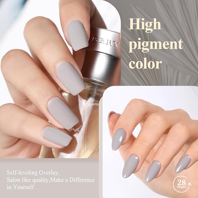 15ML Gel Nail Polish Light Gray Color Gel Polish Soak Off UV LED Manicure Art Salon DIY at Home