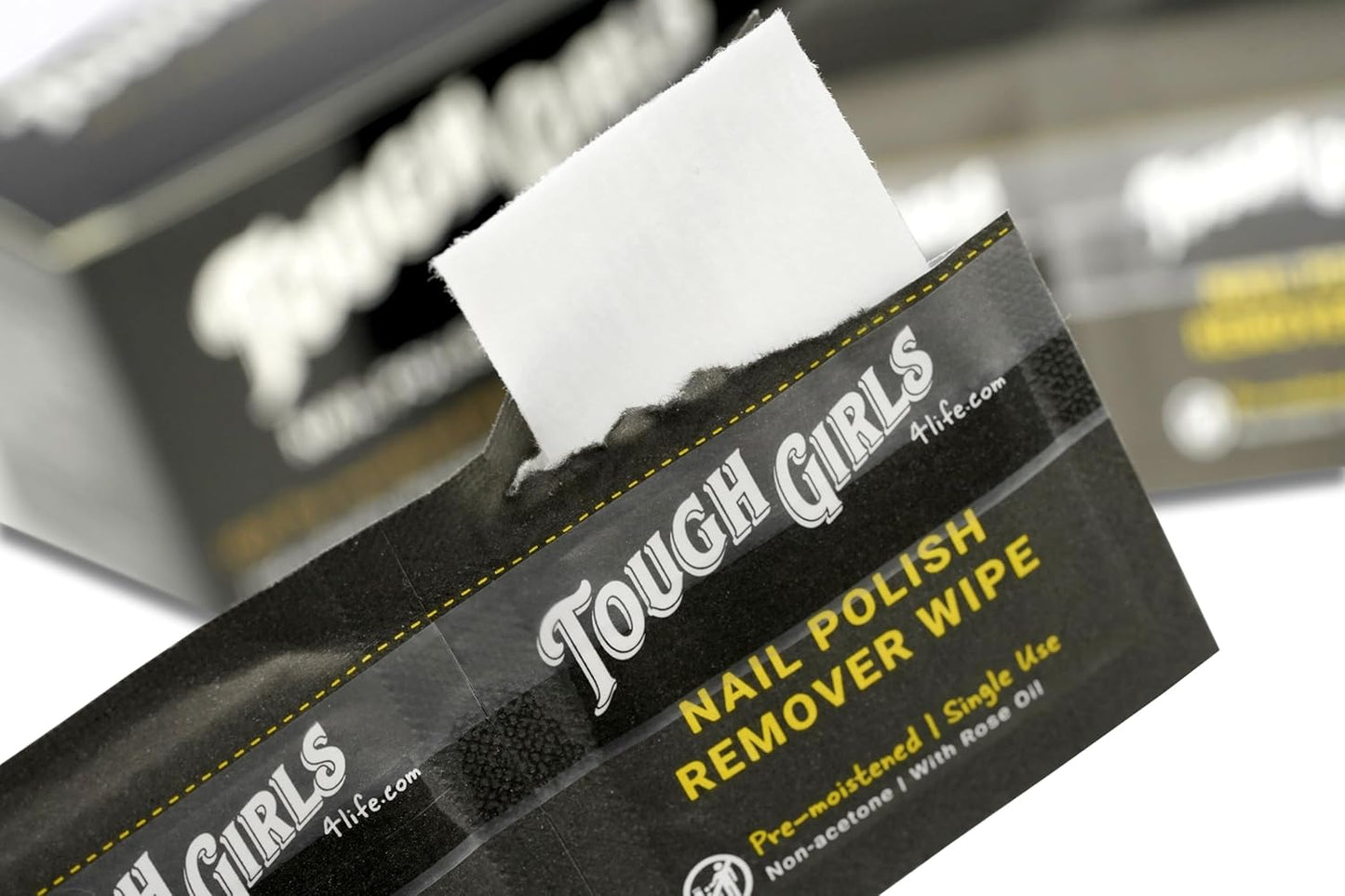 | Nail Polish Remover Wipes | 100% Non-Acetone | Secure Adhesive Strip | Rose Oil | Pre-moistened 2-Ply (400 Pack)