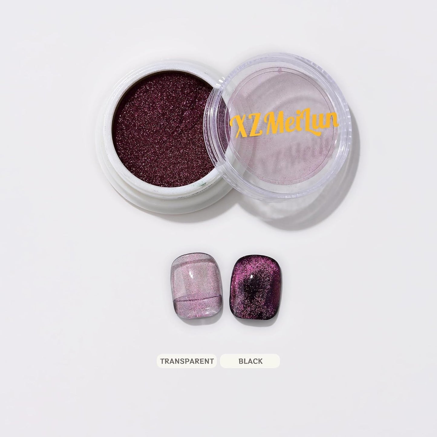 Chameleon Cat Eye Nail Powder, Big-Capacity 0.8g 9D Magnetic Powder Green Turns Purple Magic Mirror Effect Holographic Nail Art Glitter, Can Mixed with Builder Gel Nail Polish for Use