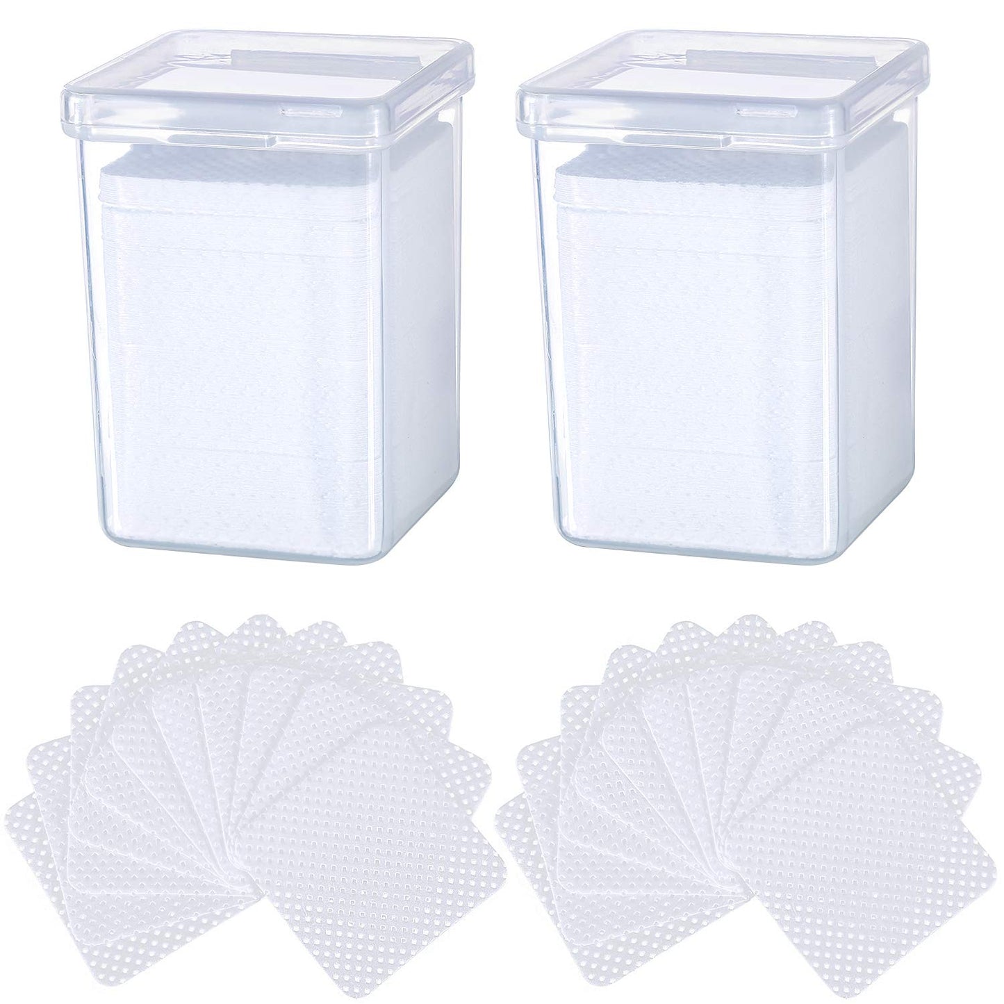 400 Pieces Eyelash Extension Glue Adhesive Wipes Cleaner Wiping Cloth Non-woven Fabric Wipes Removal Tool for Eyelash Extension Glue and Nail Polish Bottle