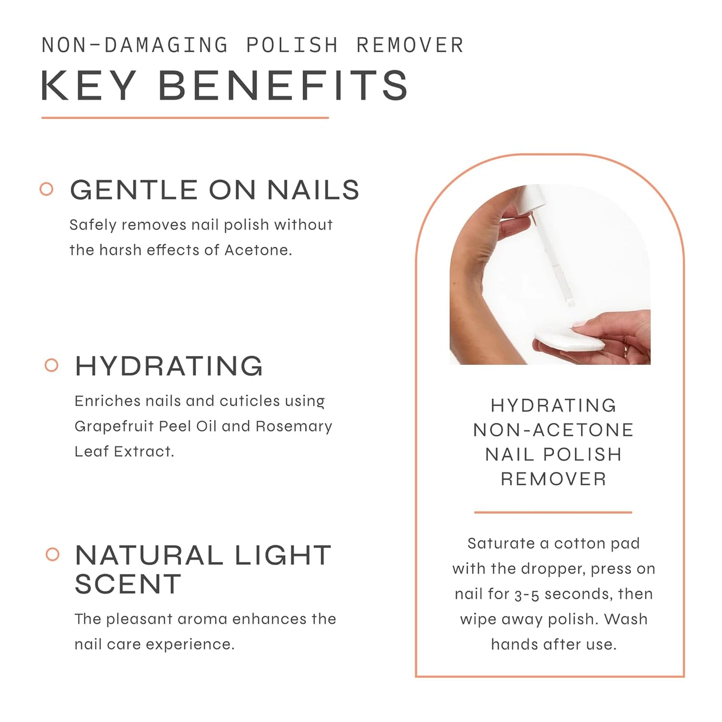 Dr. Dana Non Acetone Nail Polish Remover - Conditions and Hydrates to Prevent Brittle and Dry Nails - Non Toxic with Light Natural Scent