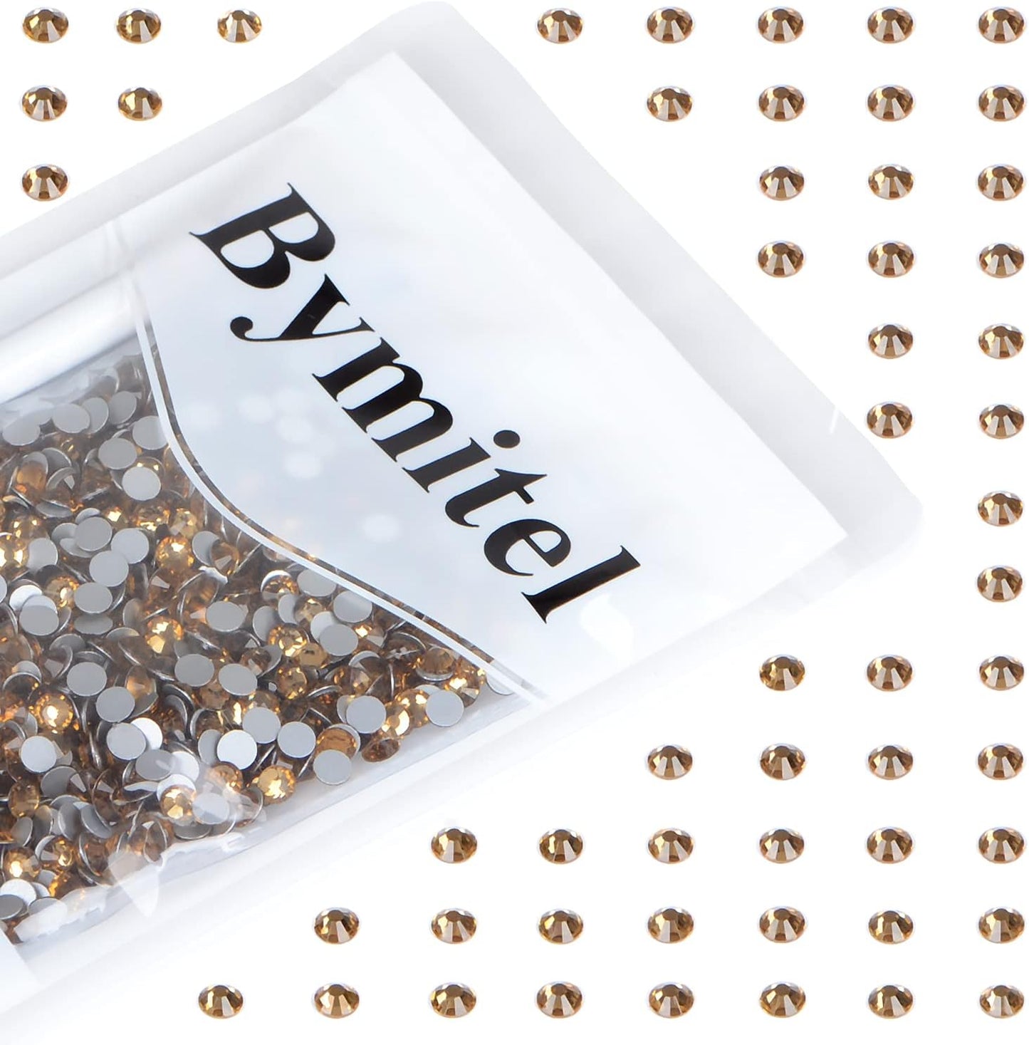 1440PCS Art Nail Rhinestones Non Hotfix Glue Fix Round Crystals Glass Flatback for DIY Jewelry Making with one Picking Pen (ss20 1440pcs, Lt. Topaz)