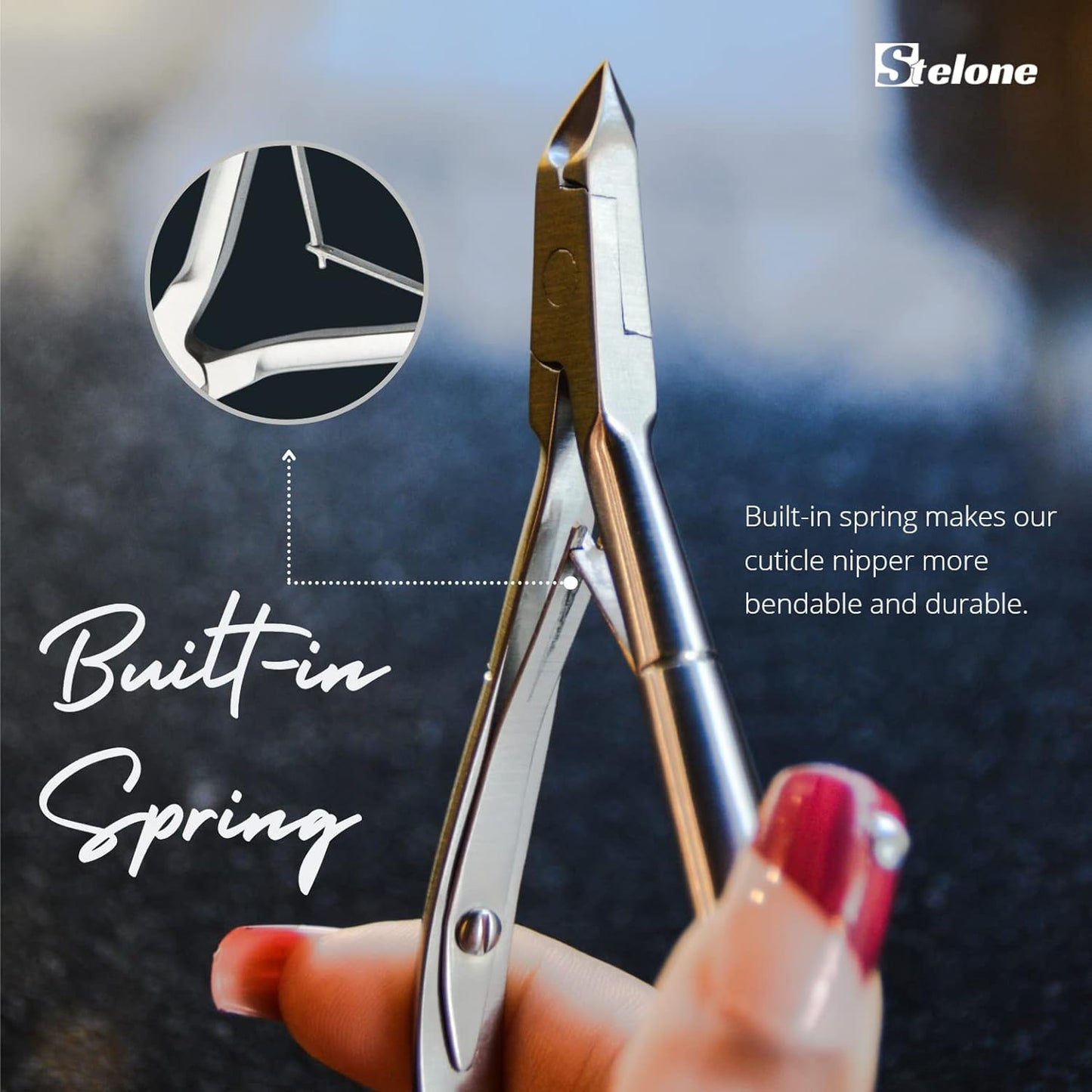Cuticle Nippers Sharp Cuticle Trimmer Stainless Steel Cuticle Clippers Pedicure Manicure Nail Tool for Fingernails and Toenails