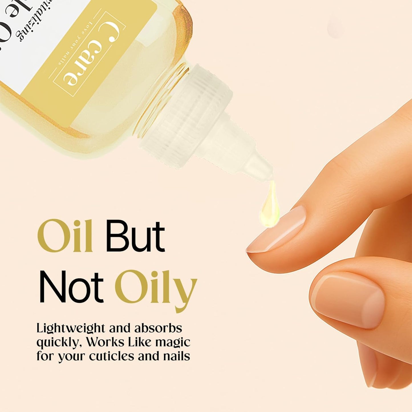 C CARE Sweet Almond Cuticle Oil For Nails - Repairs Cuticles Overnoght - Moisturizes and Strengthens Nails and Cuticles - 8oz