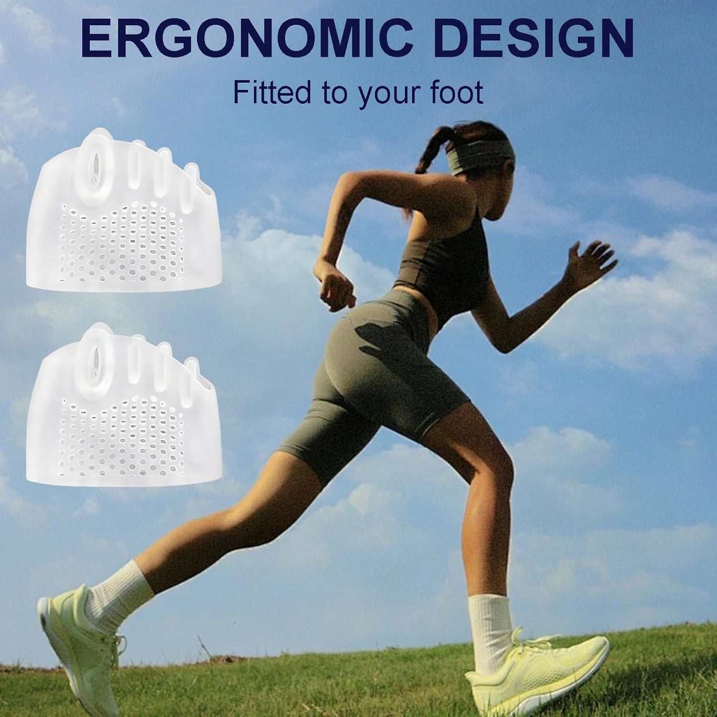 Hyggear Toe Bunion Corrector for Women Nighttime, Silicone Toe Separators, Breathable and Soft, Prevent Friction, Relieve Pressure Manicure(4 sets) (C)