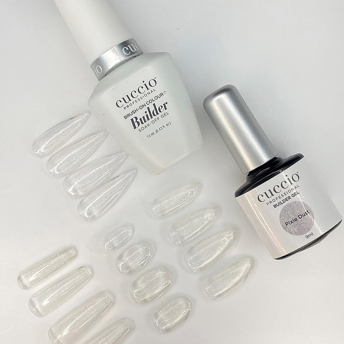 Cuccio Pro Brush-On Colour Builder Soak Off Gel - LED and UV Self-Leveling Lightweight Formula - Camouflages Re-Growth and Corrects Uneven Nail Beds - Base Coat - Pixie Dust - 0.43 oz