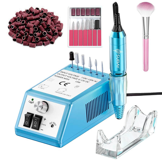 Subay Professional Nail Drill Electric File 20000RPM for Acrylic Nails, Gel Nail, Nail Art Polisher, Manicure Pedicure Tools for Salon Home