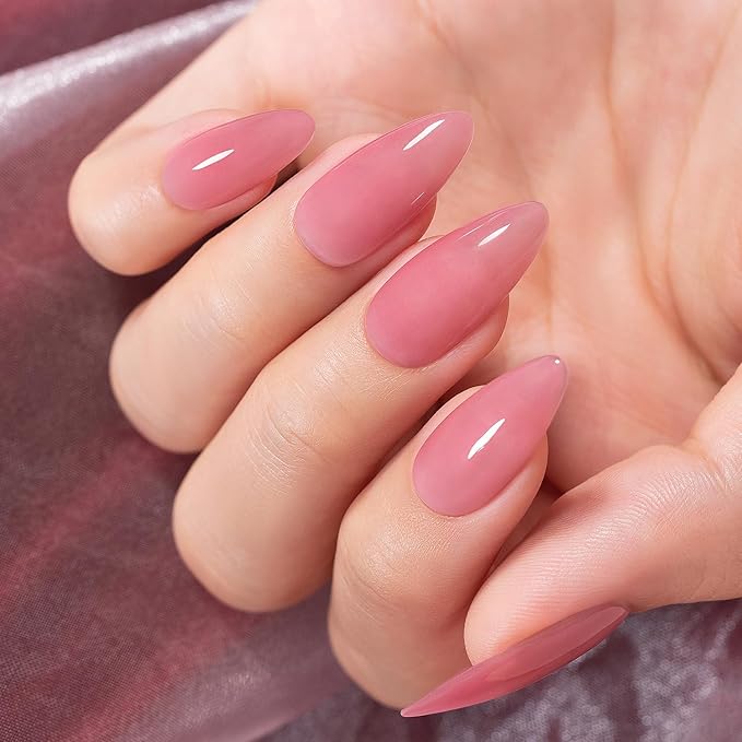RARJSM Nude Gel Nail Polish Ruddy Pink Neutral Skin Tone Color Sheer Ice Blush Red Pink Jelly Transparent Nail Gel Polish 15ml Single Bottle Soak off UV LED Cured for Home Salon DIY French Manicure