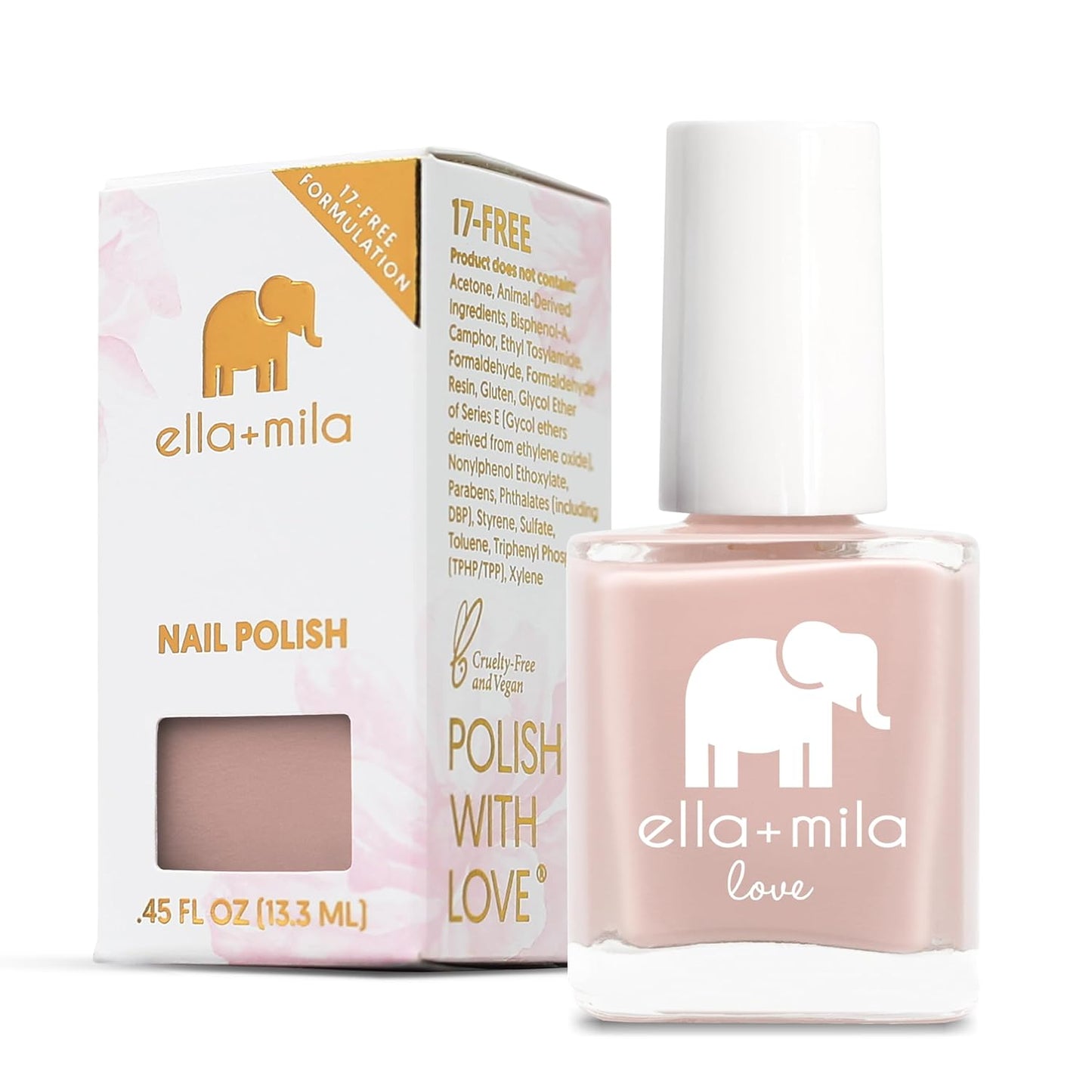 ella+mila Professional, Quick Dry, Long-Lasting & Chip-Resistant Pink Nail Polishes (Pour the Bubbly - 0.45 fl oz)