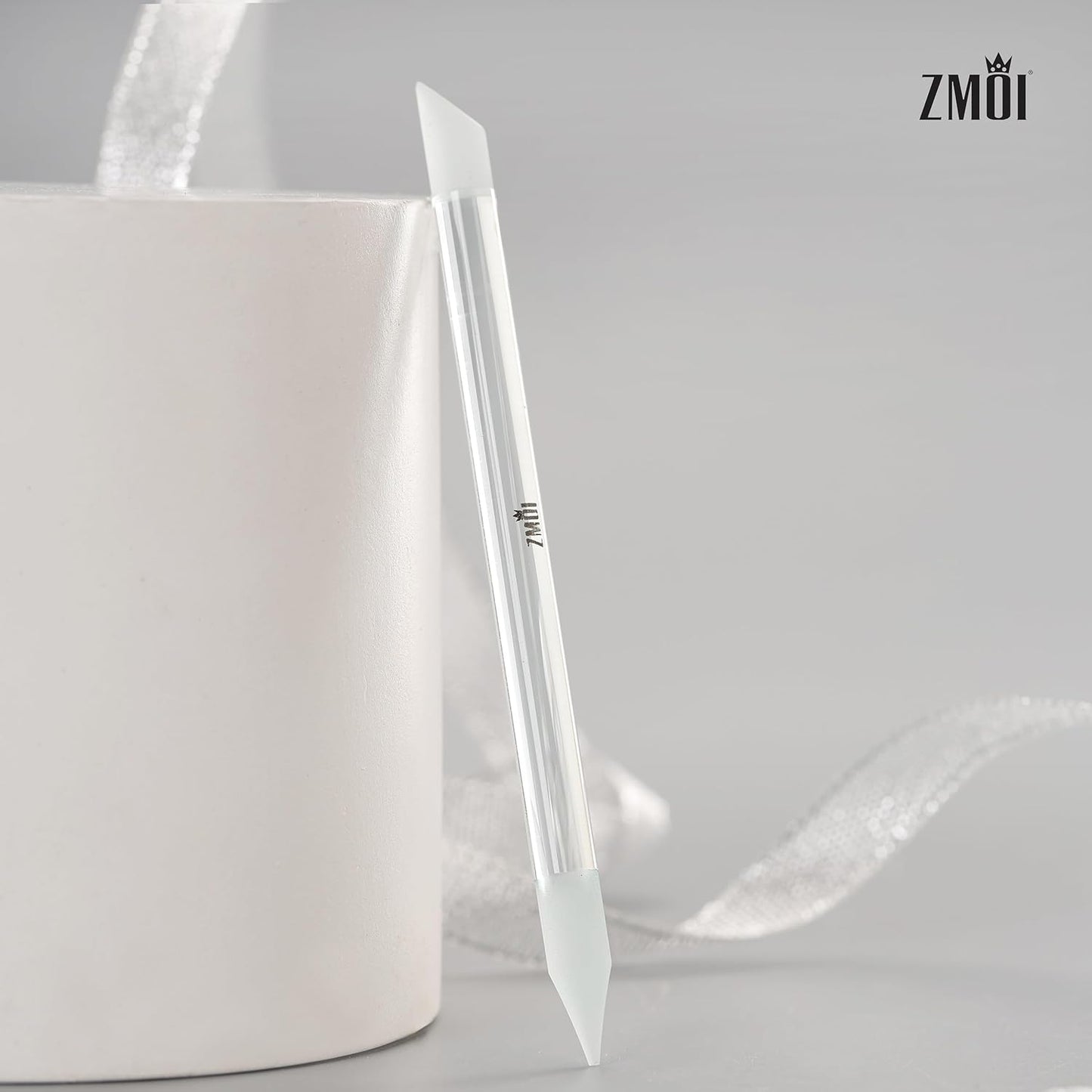 Glass Cuticle Pusher - Durable Crystal Glass Manicure Stick - Dual Ended Nail Cuticle Pusher - Professional Nail Care Must Have